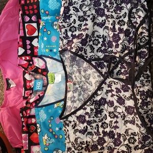 Set of 4: 3x Various Scrub Tops